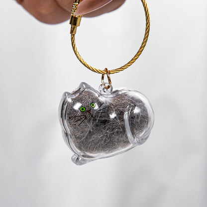 Cat Hair Memorial Keychain 🐾