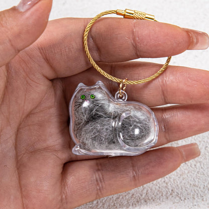 Cat Hair Memorial Keychain 🐾
